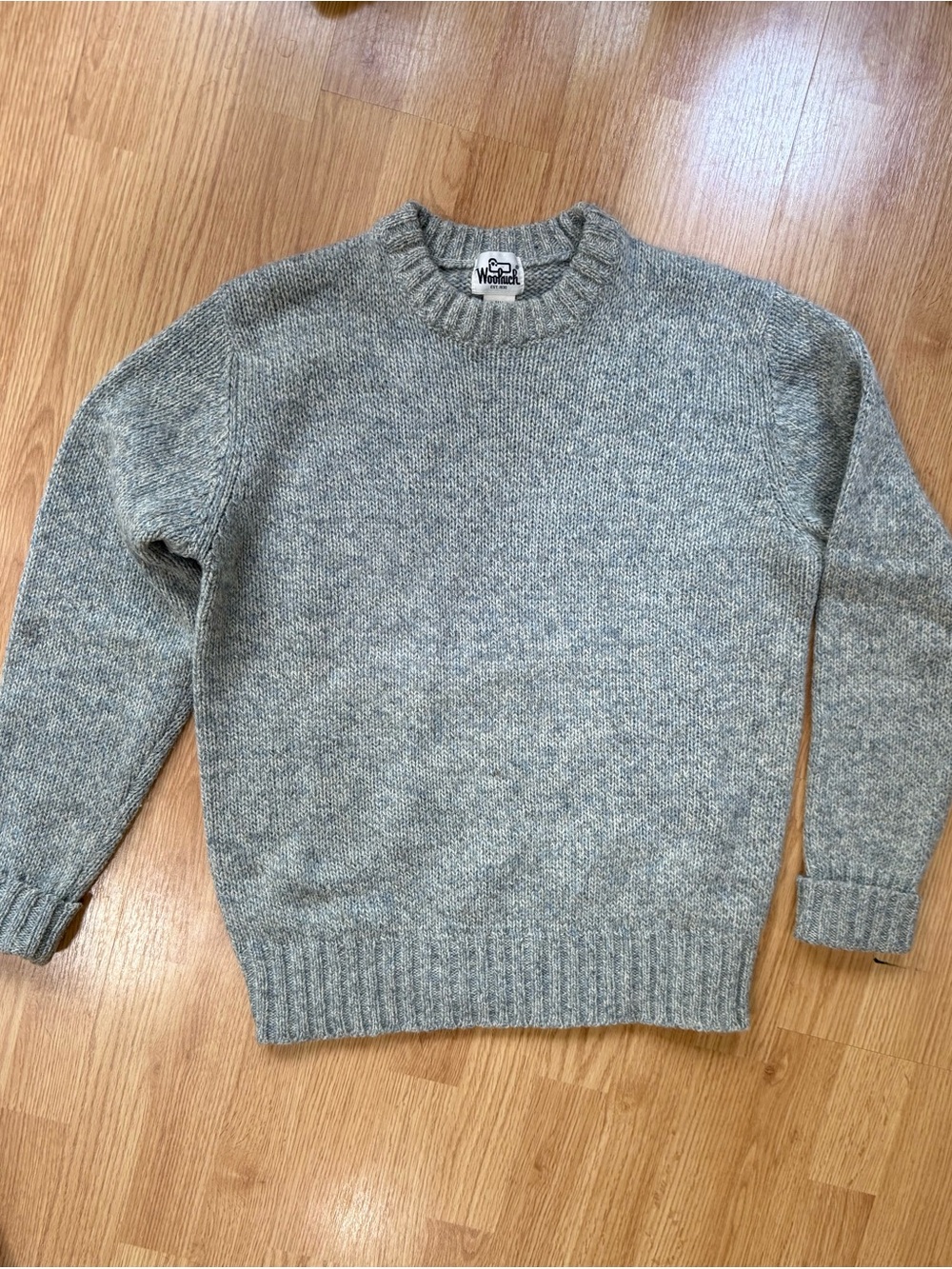 Vintage Woolrich Wool Sweater Men’s L Blue Gray Heather Crewneck